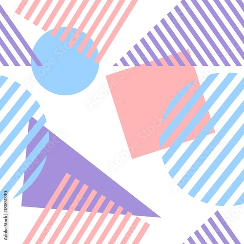 Abstract memphis seamless pattern vector