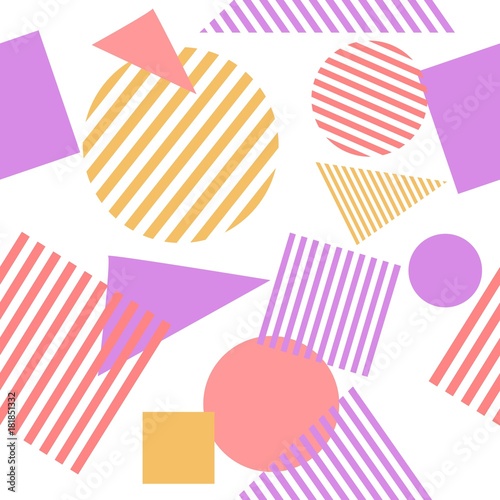 Abstract memphis seamless pattern vector