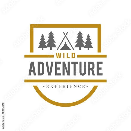Outdoor and adventure logo design template