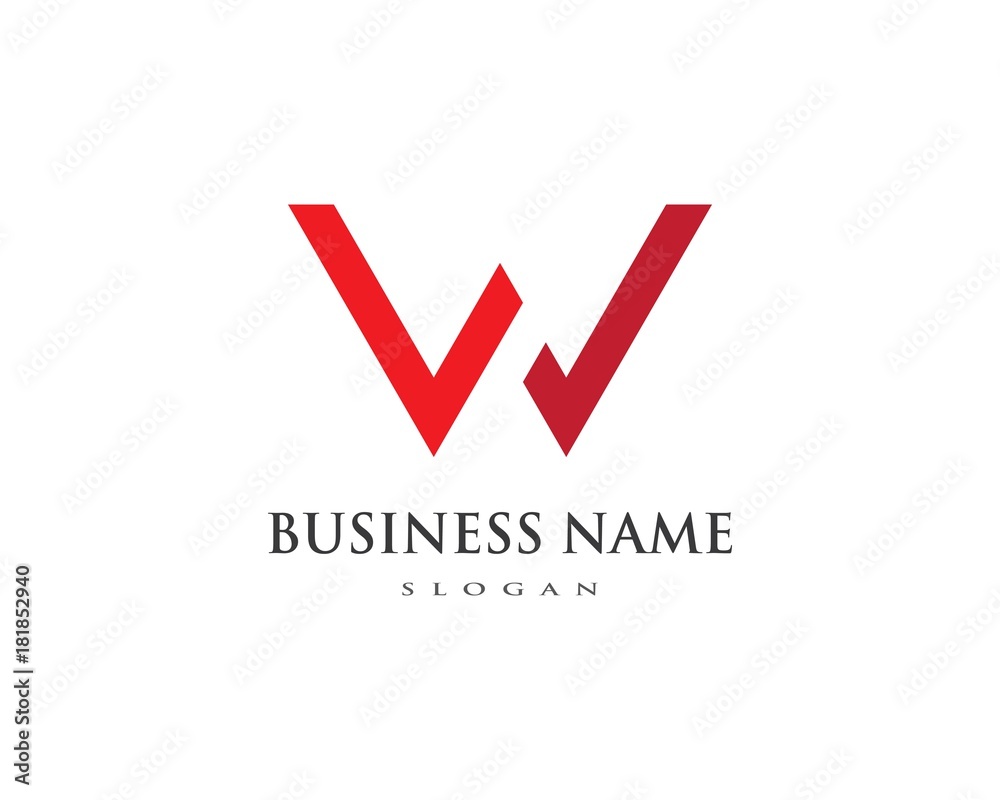W Letter Logo Business W Letter Logo Business