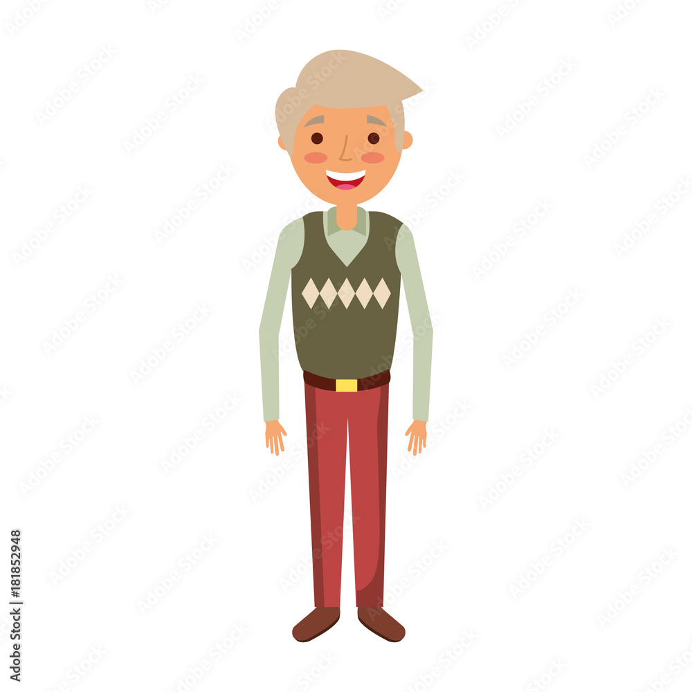 old man grandpather character standing vector illustration old man grandpather character standing vector illustration