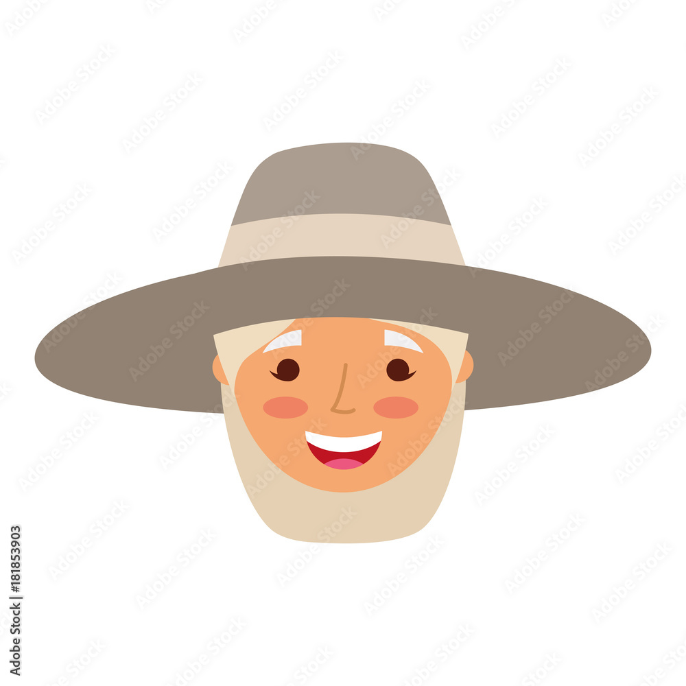 the face old man profile avatar of the grandfather vector illustration the face old man profile avatar of the grandfather vector illustration