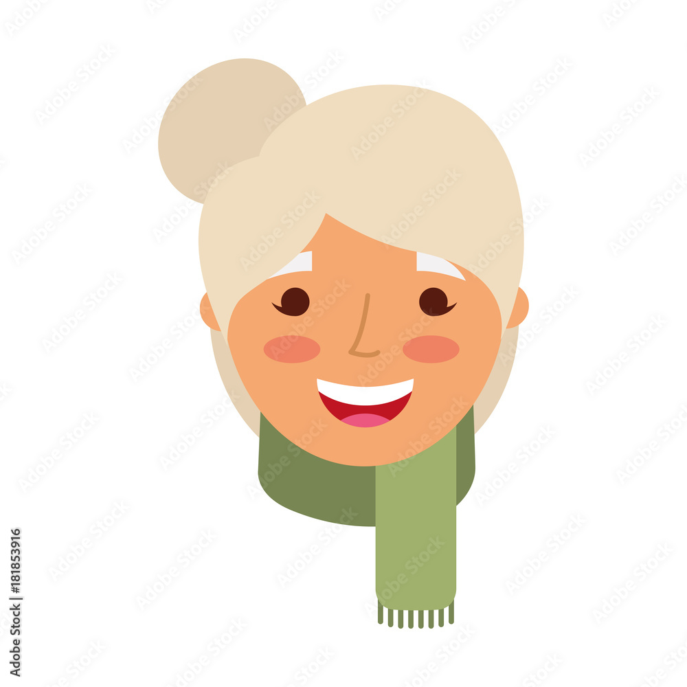 elderly woman lady smiling cartoon people profile vector illustration elderly woman lady smiling cartoon people profile vector illustration