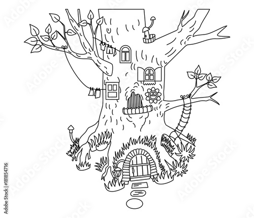 Vector Forest Tree House
