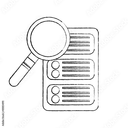 server search web hosting icon image vector illustration design 