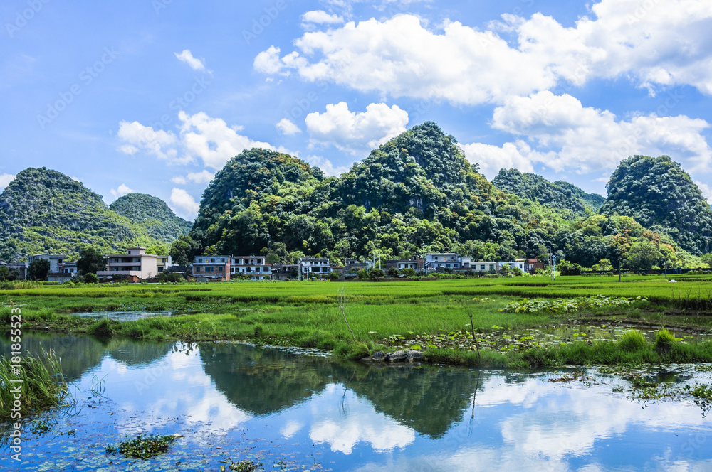 The beautiful countryside scenery in summer The beautiful countryside scenery in summer