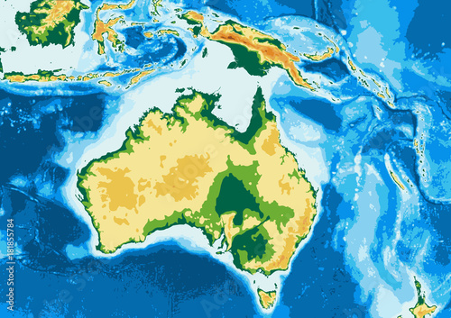 Australia physical map