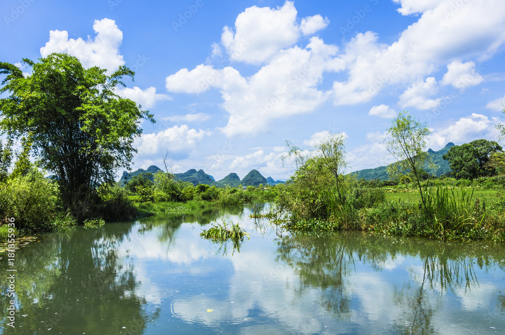 The beautiful countryside scenery in summer The beautiful countryside scenery in summer