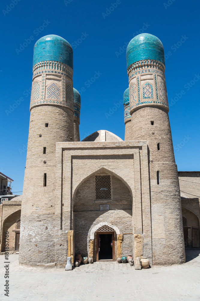 Chor Minor madrassa in Bukhara, Uzbekisan