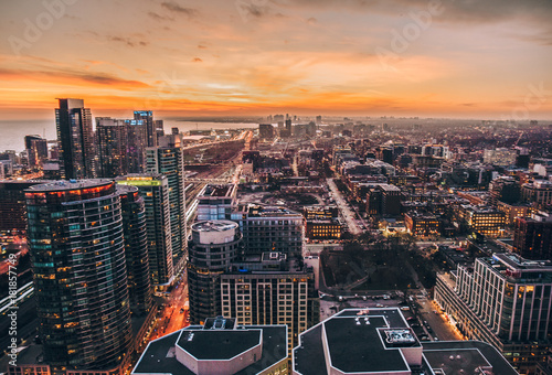 Canvas Print Toronto Sunset