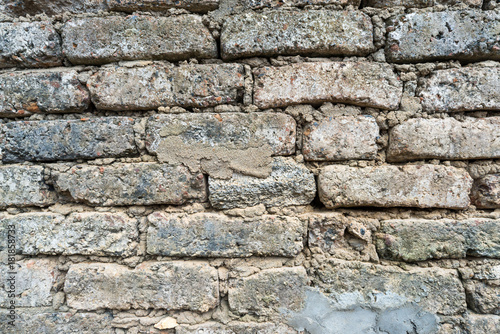The old brick wall textured for background