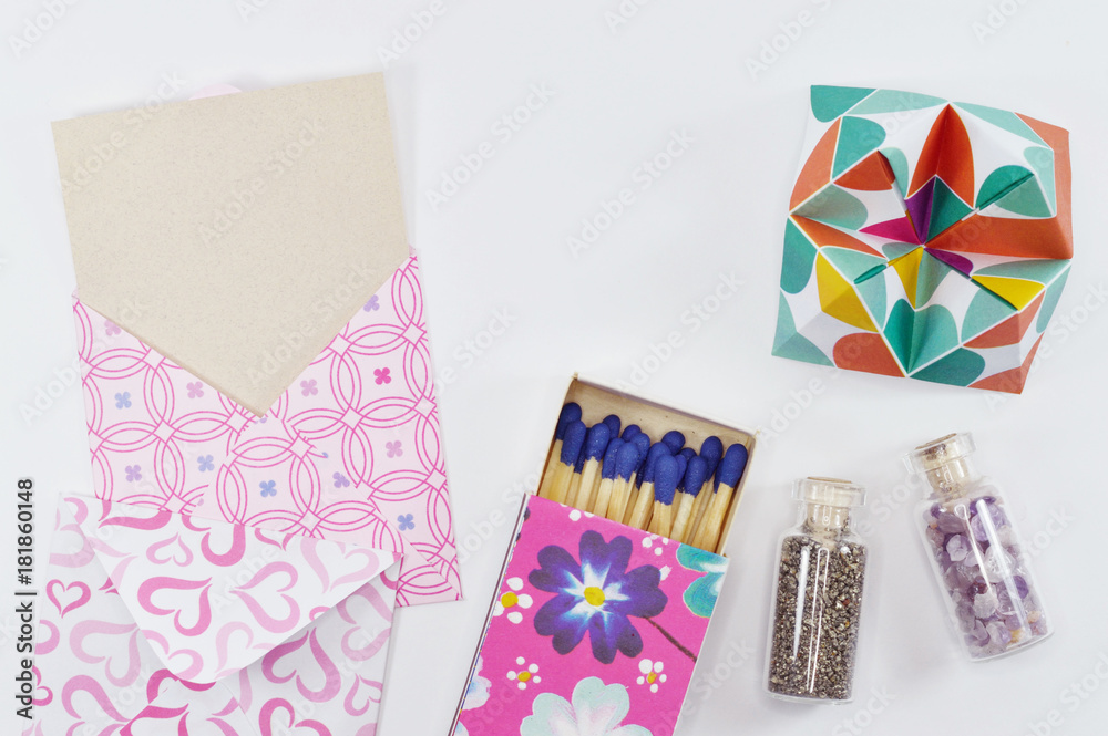 Obraz premium origami fortune teller and decorated elements