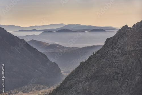 Sierra Nevada Mountain in Fog