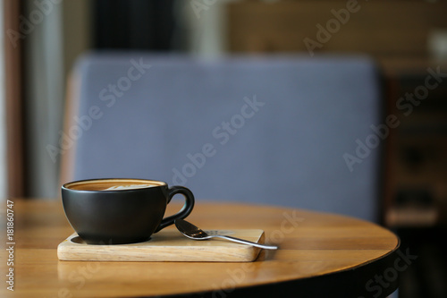 Hot Latte art in a cup