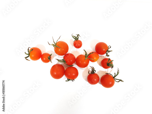 Fresh tomato on white background
