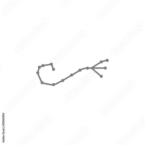 constellation and part of zodiacal system Scorpion icon. Web element. Premium quality graphic design. Signs symbols collection, simple icon for websites, web design, mobile app, info graphics