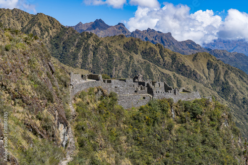 Ruins along the Inca Trail to Machu Picchu photo