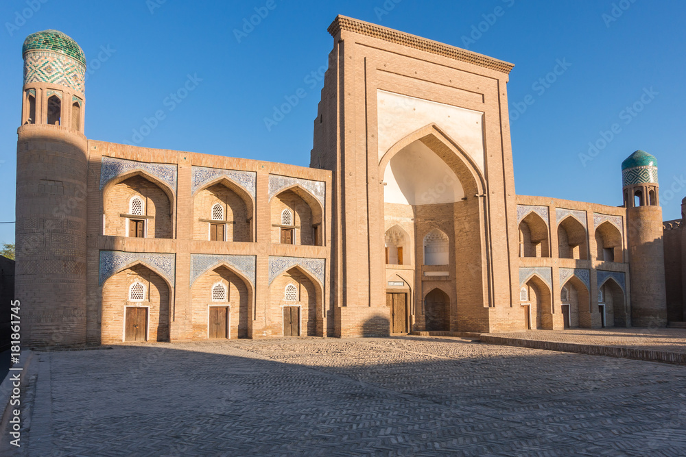 An ancient madrasa (Koran scholl) in the old town of Khiva, Uzbekistan