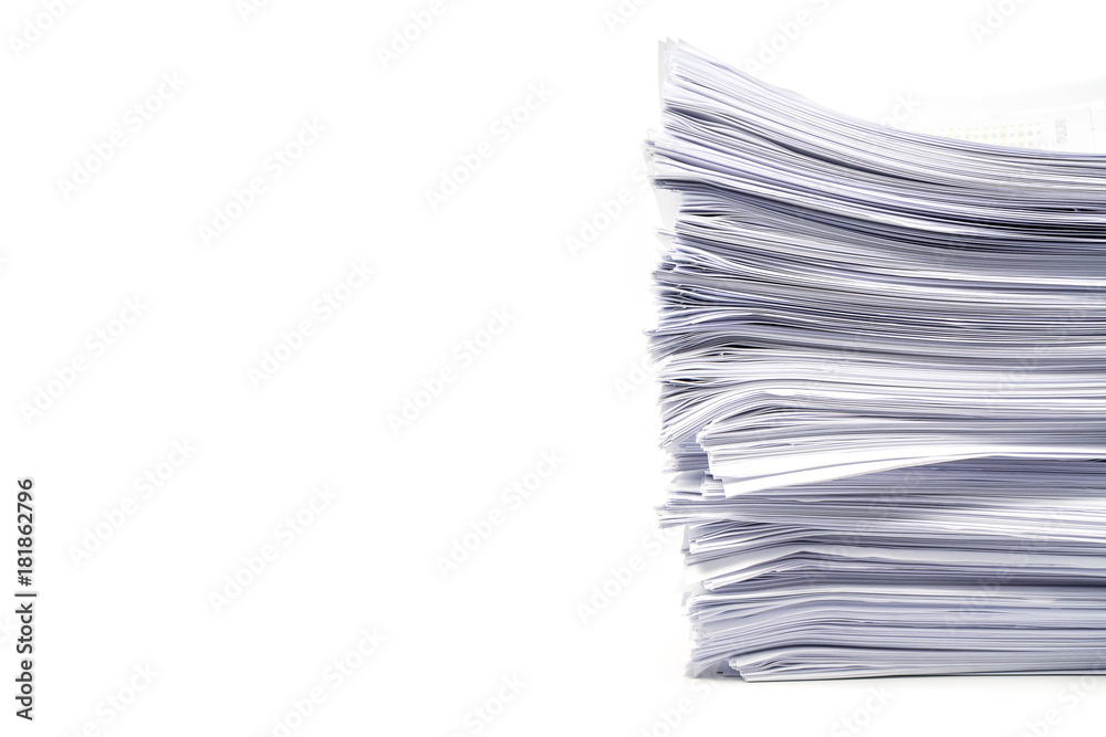 Stack of Documents isolated on white background Stack of Documents isolated on white background