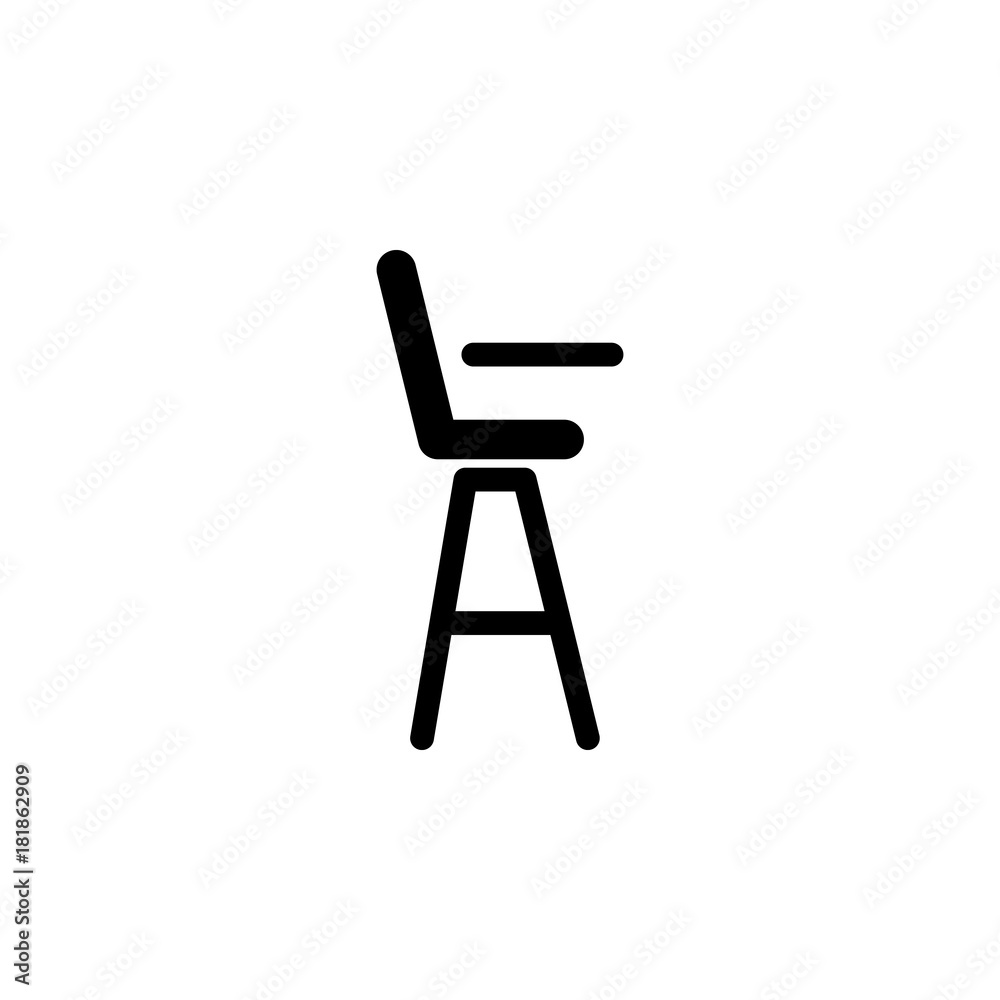 baby high chair icon. Baby element icon. Premium quality graphic design icon. Signs, outline symbols collection icon for websites, web design, mobile app, info graphics baby high chair icon. Baby element icon. Premium quality graphic design icon. Signs, outline symbols collection icon for websites, web design, mobile app, info graphics