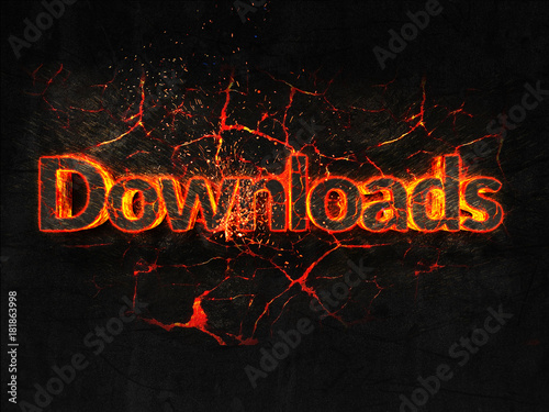 Downloads Fire text flame burning hot lava explosion background.
