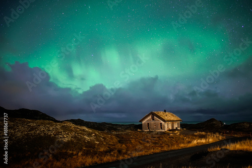 Aurora Borealis (The Northern Lights) at Kabelvag, Lofoten, Norway