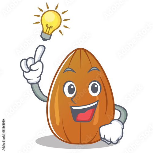 Have an idea almond nut character cartoon