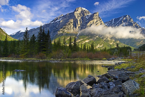 Mount Kidd in Kananaskis, Alberta at sunrise