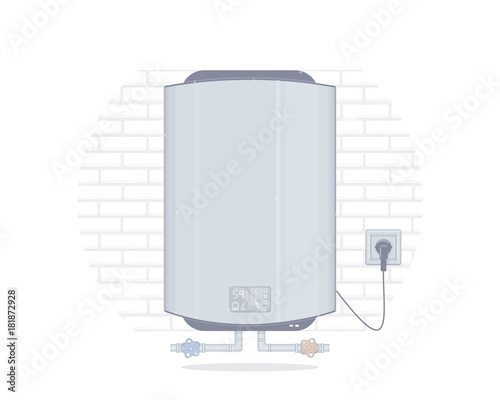 Water heater. Cartoon style. Illustrations for the online store of plumbing. Isolated on white background.