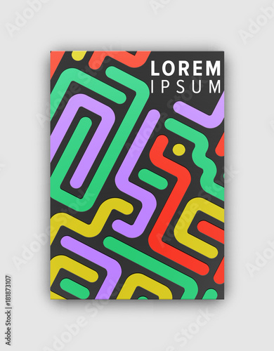 Pattern Cover with Text on Vector Illustration