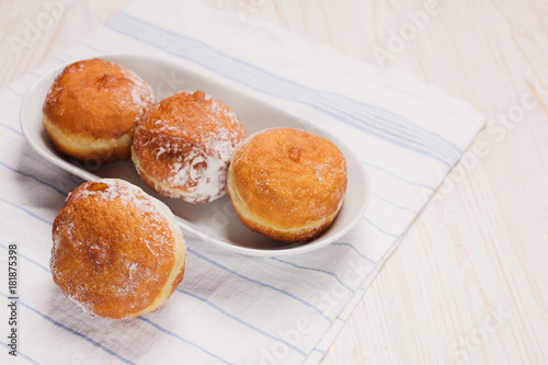 jewish holiday Hanukkah fresh donut © Alena Popova