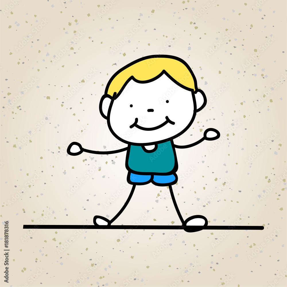 hand drawing abstract happy cute kid hand drawing abstract happy cute kid