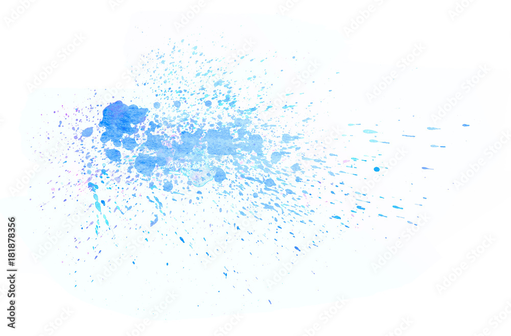 watercolor splashes on paper with texture, light blue spots a little lot watercolor splashes on paper with texture, light blue spots a little lot