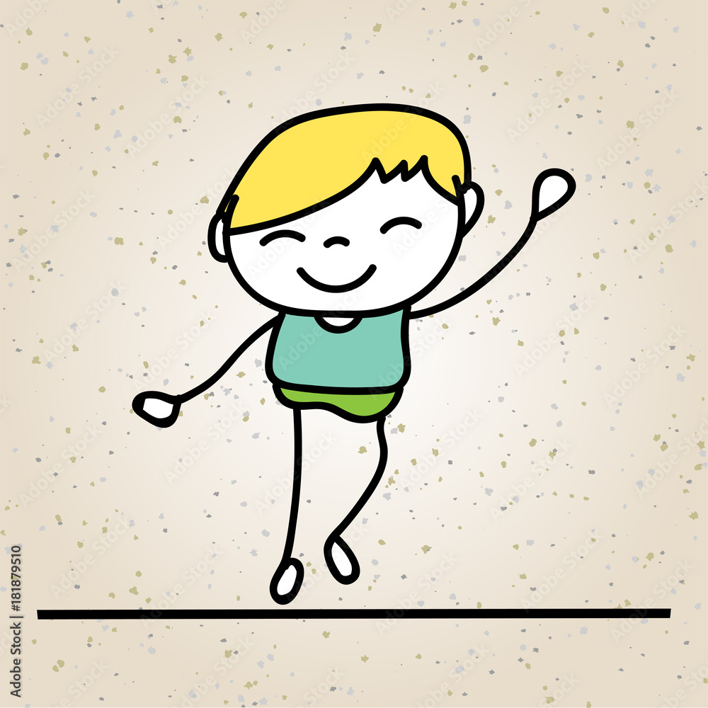 hand drawing abstract happy cute kid hand drawing abstract happy cute kid