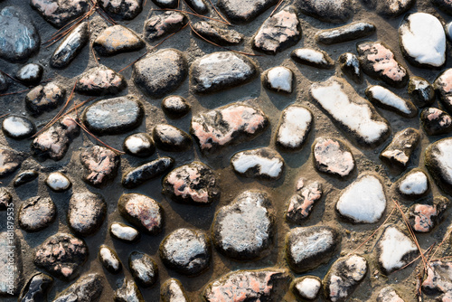 Texture of river stones