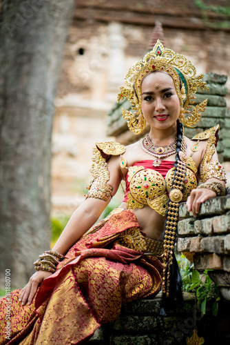 Thai Dancer in Traditional Costume