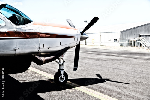 parking in the airport  little popular  plane photo