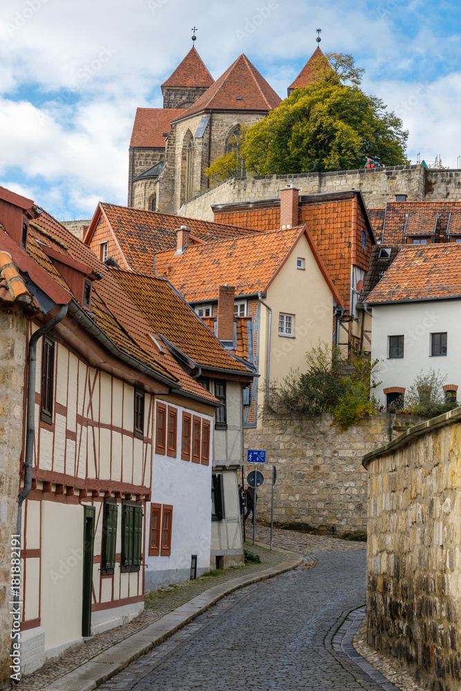 Blick auf das Schloss von Quedlinburg Blick auf das Schloss von Quedlinburg