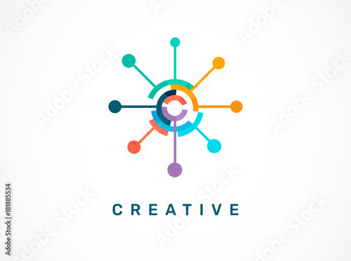 Logo - creative, technology, tech icon and symbol photo