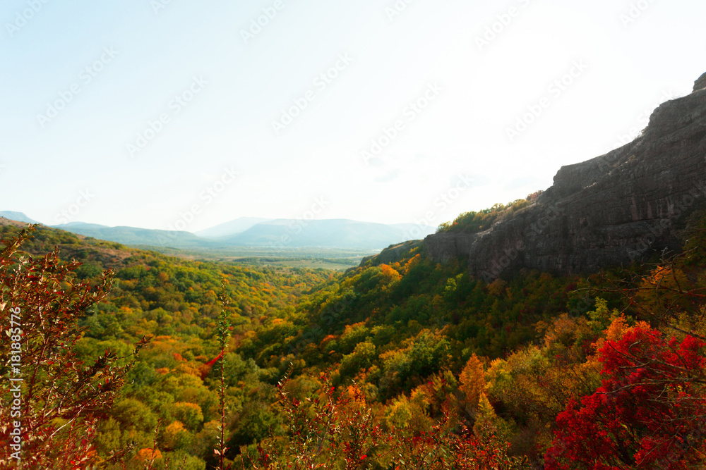 Autumn mountain landscape for background