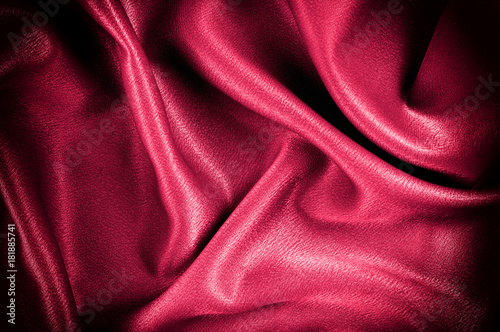 Texture, background. template. Silk fabric is colorful, This listing is for an exquisite and beautiful. BLEND dupioni silk fabric in red.  Crepe de Chine, stone-washed , solid color scarlet red, photo