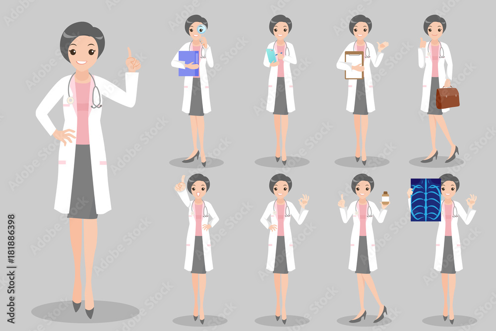 Fototapeta premium cute cartoon doctor