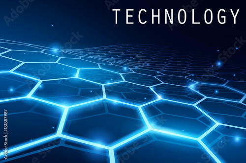 Abstract of hexagon and technology background