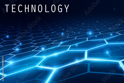 Abstract of hexagon and technology background