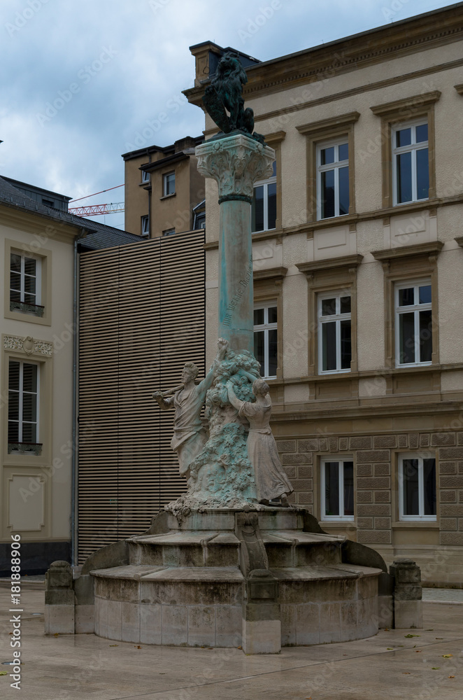 Monument to Dicks and Lentz in Luxembourg City, Luxembourg