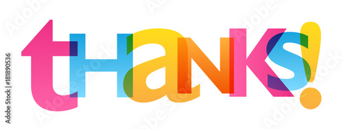 "THANK YOU" Vector Overlapping Letters Icon