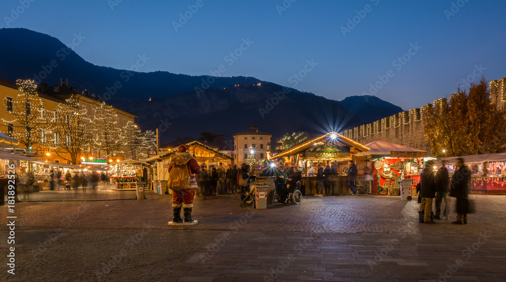 Christmas market on the Trento in Trentino Alto Adige, Northern Italy