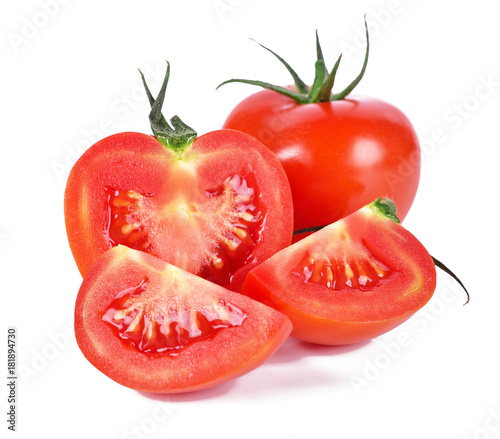 Wallpaper Mural Fresh red tomato isolated on white background Torontodigital.ca