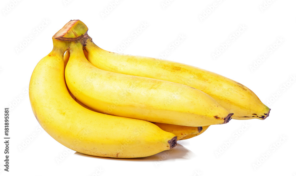 Bunch of bananas isolated on white background