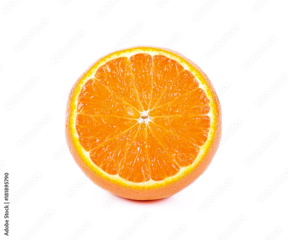 Slice of fresh orange isolated on white background Slice of fresh orange isolated on white background